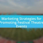 Marketing Strategies for Promoting Festival Theatre Events