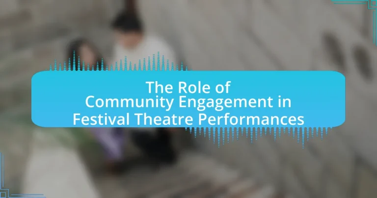 The Role of Community Engagement in Festival Theatre Performances