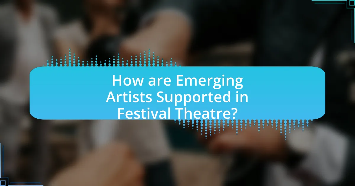 How are Emerging Artists Supported in Festival Theatre?