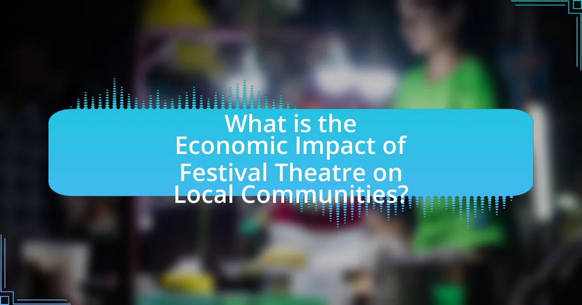 What is the Economic Impact of Festival Theatre on Local Communities?