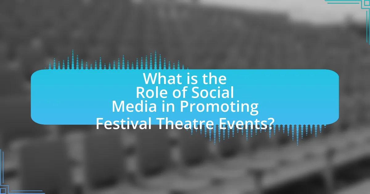 What is the Role of Social Media in Promoting Festival Theatre Events?